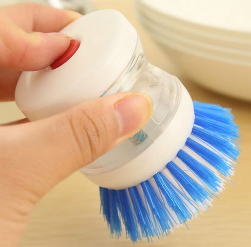 Dishwashing Brush with Liquid Soap Dispenser – Plastic Kitchen Sink & Washbasin Cleaner Scrubber Brush, Multi-Color, Easy Grip Cleaning Tool for Kitchen Use-image-26