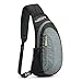 G4Free sling bag, Casual Cross Body Bag Outdoor Shoulder Backpack Chest Pack with One Adjustable Strap for Men Cycling Hiking(Black-Grey)