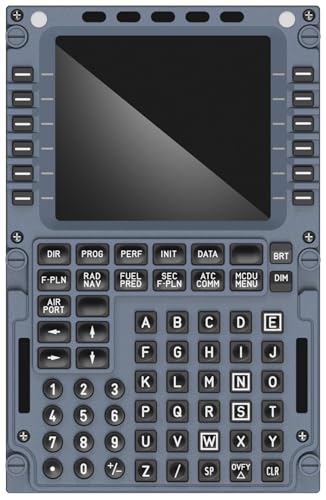 Image of Full-Size Airbus A320 MCDU for Flight Simulator, IPS HD Screen, Auto Brightness, Plug-and-Play, Physical Mode Switch (Captain /Co-Pilot) (A32WX MCDU)