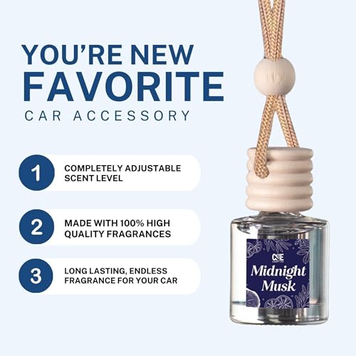 Image of C&E Craft Co Hanging Car Air Freshener Diffuser 2 Pack, Long Lasting Fragrance Oil Car Freshener, Glass Bottle Auto Air Freshener, Made in USA (Sugar Cookie)
