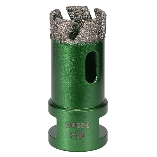 Abridor de agujeros soldado industrial para azulejos de piedra de porcelana, revestimiento de grano de diamante y diseño de rosca M14 de hasta 50 mm de diámetro, taladro cortador de agujeros para