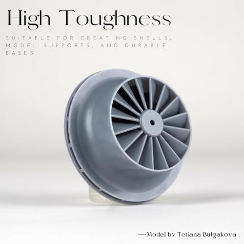 Image of Siraya Tech Blu Tough 3D Printer Resin with High Strength and Precision - Easy to Print Strong and High Resolution, Versatile and User-Friendly for LCD /DLP 3D Printer (Easy Grey, 2kg)