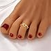 925 Sterling Silver Dainty Hollow Toe Rings for Women 14K Gold Plated Arrow Heart Infinity Vintage Celtic Knot Teardrop Stylish Toe Rings Adjustable Band Rings Summer Beach Party Foot Wedding Jewelry (Gold)