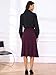 Allegra K High Waisted Fishtail Skirts for Women's Business Casual Panel Midi Skirt Large Dark Purple
