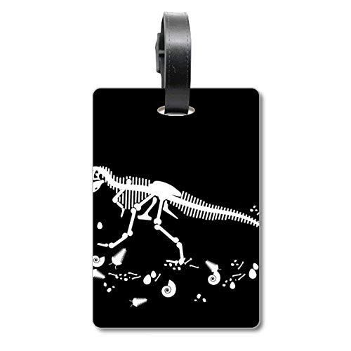 Étiquette valise os de dinosaure M pour éviter la perte de bagage et retrouver son sac à l'aéroport