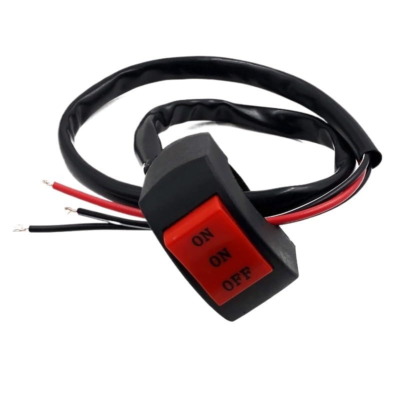 Interruptor universal 3 cables faros motocicleta pulsador manillar 12V conector