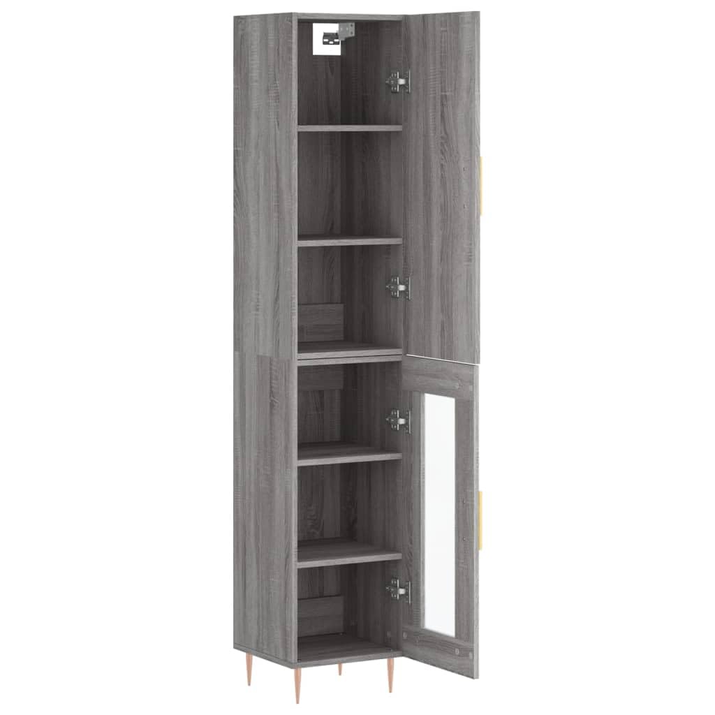 Armadio alto grigio Sonoma, 34,5 x 34 x 180 cm, in legno