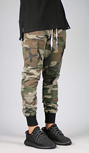 Woodland Camo Tapered Cargo Cuff Jogger2