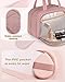 Marscamd Travel Toiletry Bag for Women with Hanging Hook, Water Resistant Puffy Makeup Organizer with Leak Proof Pockets for Toiletries and Cosmetics - Dark Pink (Bag Only)