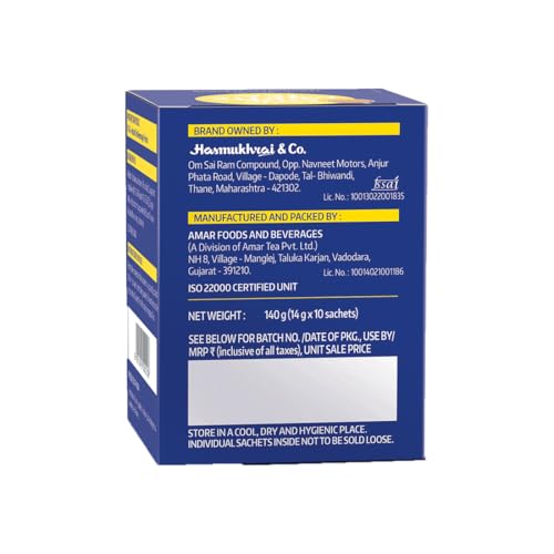 Image of Society One Minute Tea | Lemongrass Flavour | Refreshing Lemongrass flavour | Flavoured Instant Tea | 14g X 10 Sachets (140g) | Pack of 1