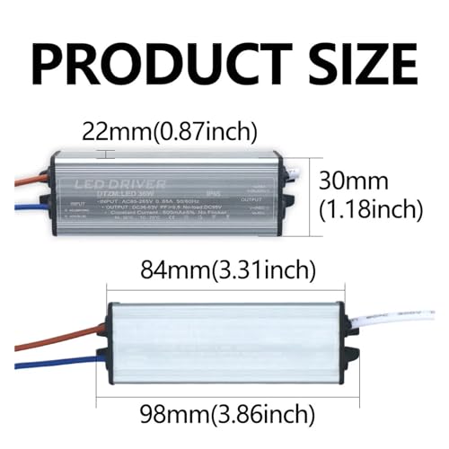 Pilote LED 600mA 36W transformateur étanche AC85-265V - 3