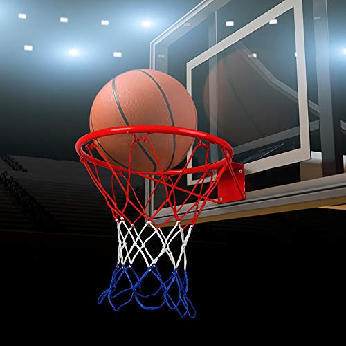 15/18 Inch Basketball Rim Hoop Heavy Duty Basketball Net Replacement Wall Door Mounted Basketball Goal With All Weather Net Fits Standard Indoor Outdoor Hanging Rims For Kids, Junior, Adults #TOP1