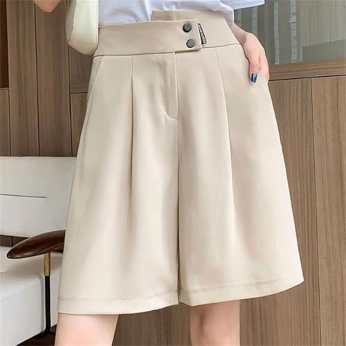 Short d'été taille haute style minimaliste et jambes larges amples