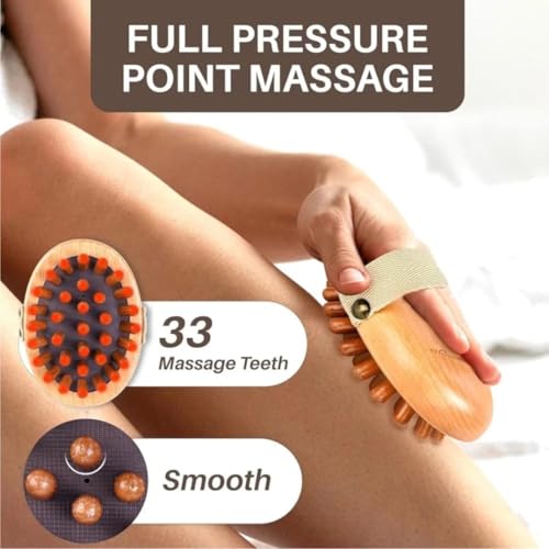 Image of Wooden Scalp Massager Comb for Hair Growth and Dandruff Control Manual Head Hair Massager Brush for Men and Women Natural Wood Scalp Massage Comb for Daily Hair Care Pack of 1 (Brown)