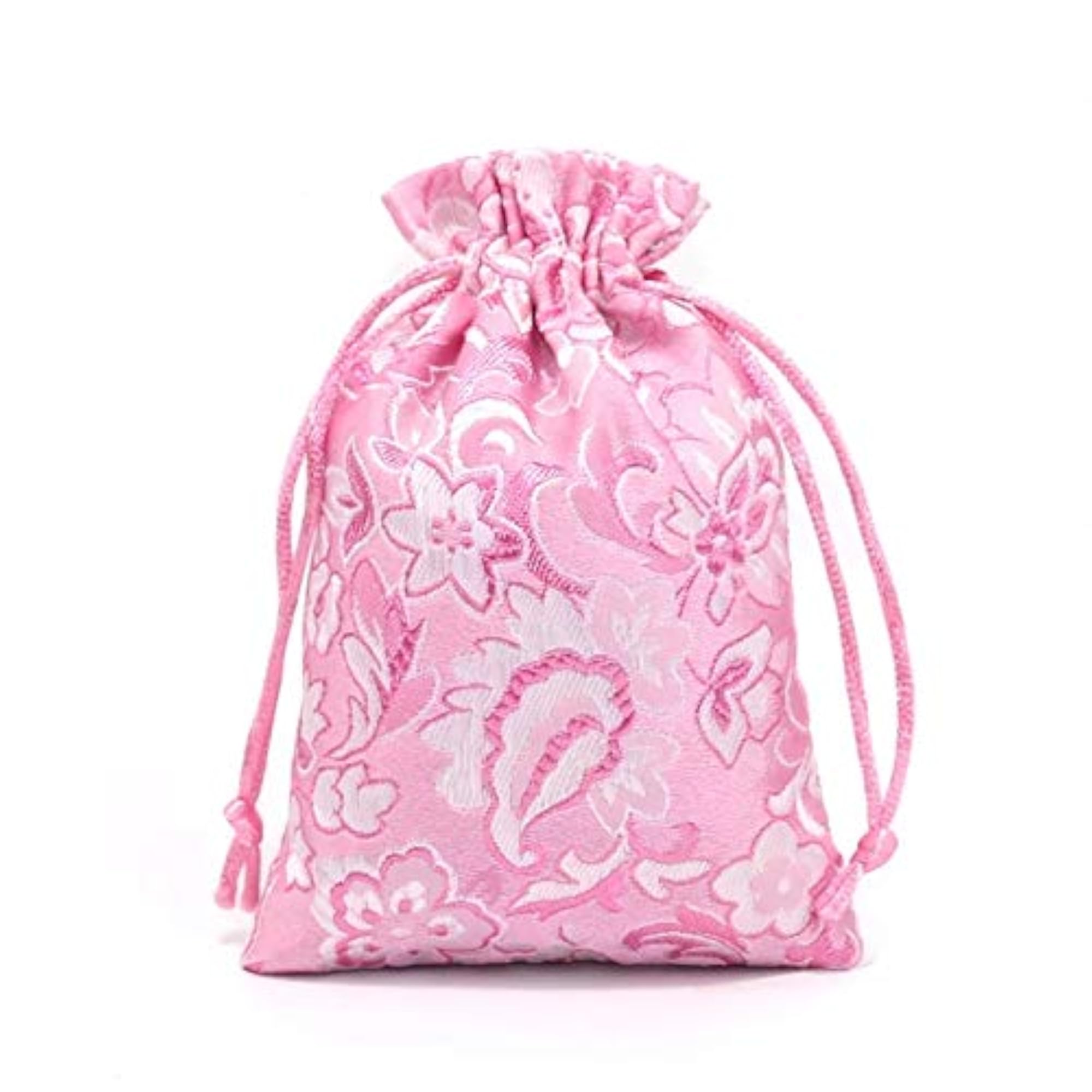Silk Embroidered Jewelry Pouch Set, Gift Bag