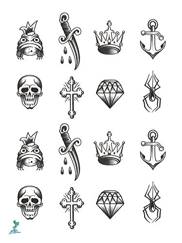 Yeeech Finger Tattoos Temporary Small Little Mini Diy Body Art For Kids Men Women Couple Valentine's Day Wedding Costume Club Electric Music Festival Party Decor 3 Sheets 110 Patterns #TOP3