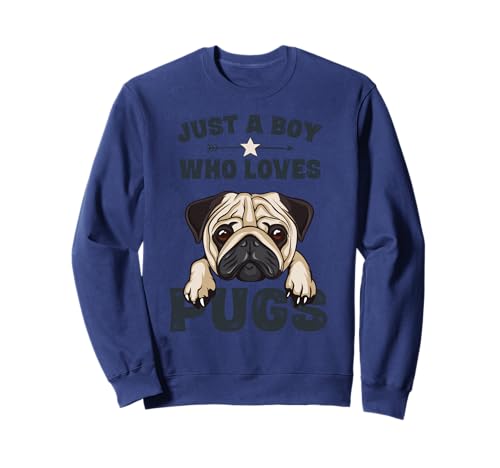 Love Pugs Tshirt Funny Cute Pug Lover Saying Gift for Boys Sweatshirt