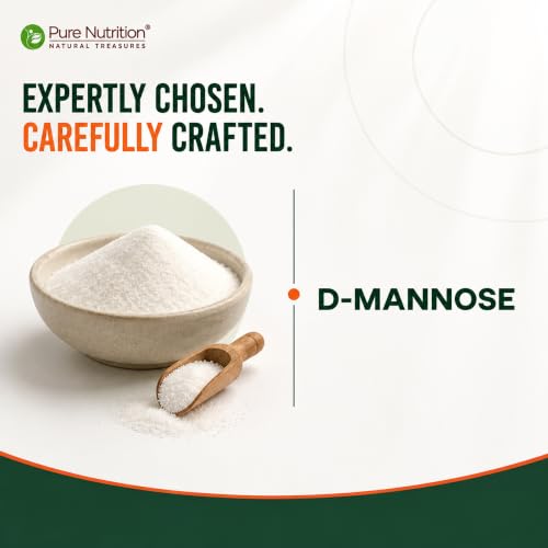 Image of Pure Nutrition D-Mannose 500mg | D-Mannose Supplement | Supports Urinary Tract Health, Bladder Health & Daily Wellness | 60 Veg Capsules