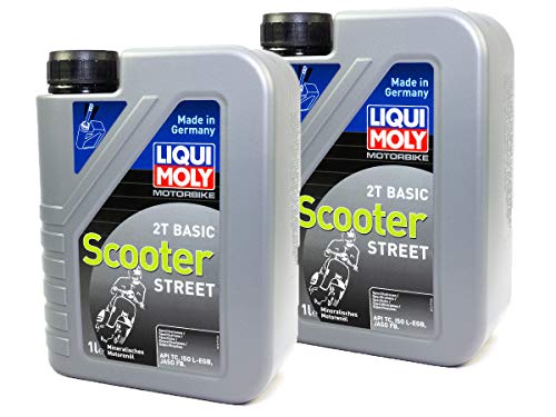 Liqui Moly - Aceite de motor mineral 2T Basic Scooter 2 x 1 L