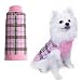 Dog Sweater Plaid Winter Clothes for Dogs Puppy Boys Girls Pink Small