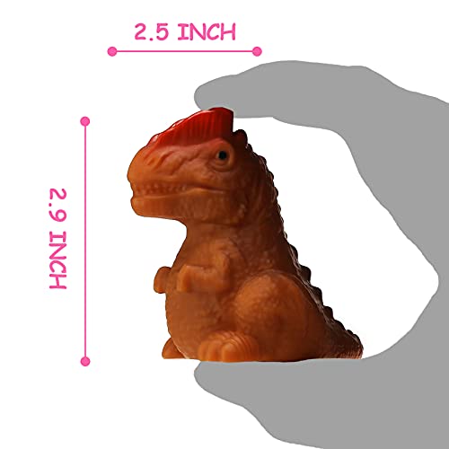 8 Pack Light Up No Hole Dinosaur Bath Toy Set, Flashing Color Changing Light In Water, Floating Dino Bathtub Bathroom Tub Pool Toy For Baby Infant Kid Toddler Child Boy Girl Preschool In Christmas #TOP5