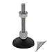 Produktbild Maschinenfuß/Stellfuß/Nivellierfuß/Gelenkfuß KFE 60 (M8x50), Ø 59mm, Gewinde M8, Länge 50mm, Kunststoff/Edelstahl, Gewinde von M8-M30