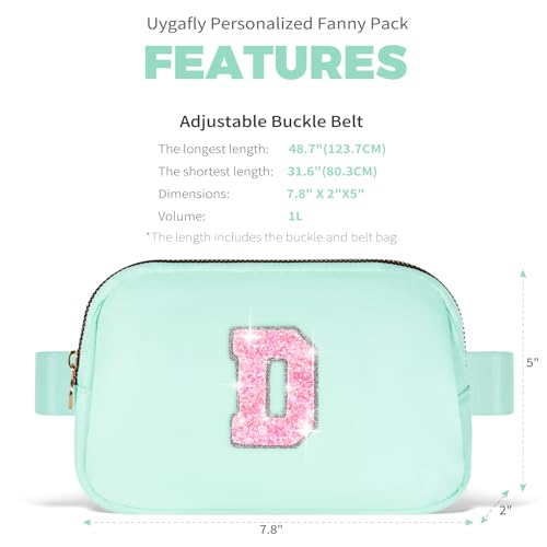Image of Uygafly Gift for Teen Girls Kids Daughter Her - Birthday Gifts for 3 4 5 6 7 8 9 10 11 12 13 Year Old Girls,Fanny Pack Crossbody Bag Purse Belt Bag Cute Trendy Stuff | Green,D