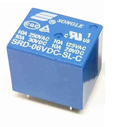 RELE' 6V DC RSD 250V 10A per circuito stampato 5