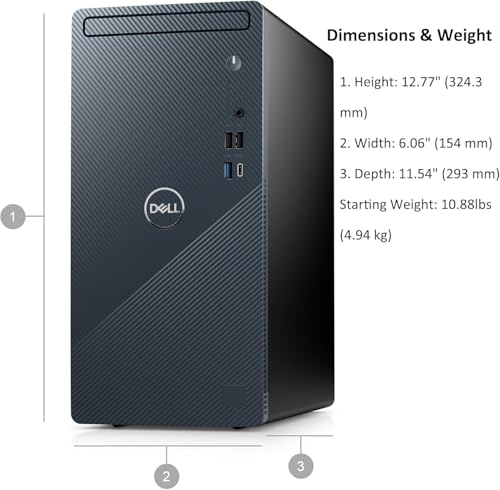 Image of Dell Inspiron Business Desktop | Intel Core i7-12700 Processor (12 cores, 4.9 GHz)| 32GB RAM & 2TB PCIe SSD & 1TB HDD|HDMI, USB-C, Wi-Fi 6, Bluetooth, RJ-45| Keyboard & Mouse Included| Windows 11 Pro