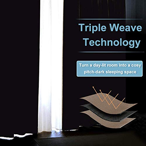 Image of RYB HOME Room Divider Blackout Curtains, Thermal Insulated Privacy Drapes Vertical Blinds for Living Room Bedroom Office Dining Room Separator, W60 x L96 inch, Cappuccino, 1 Panel