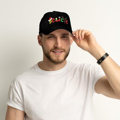 Image of Embroidered Baseball Cap for Women Men Adjustable Baseball Hat Black Baseball Cap Trucker Hat