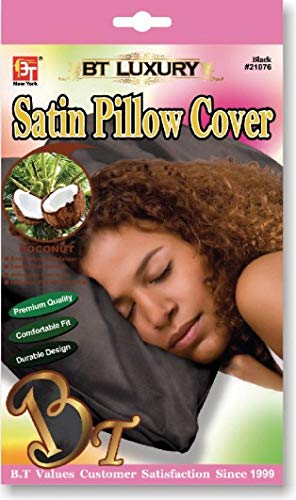 Luxury Selection Coconut Satin Pillow Cover/Satin Pillow Case/Protects Hair (White)