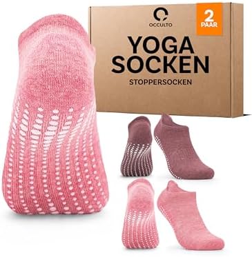 Occulto Damen & Herren Yoga Socken 2er Pack, 4er Pack (Modell: Mady)