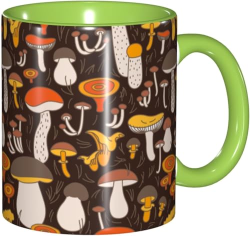 マグカップ きのこ キノコ しいたけ コーヒーカップ 陶器 330ml おしゃれ 可愛い 食器 コップ 耐熱 電子レンジ対応 お茶 ミルク 大容量 軽量 オフィス 家用 誕生日 記念日 プレゼント 箱入り