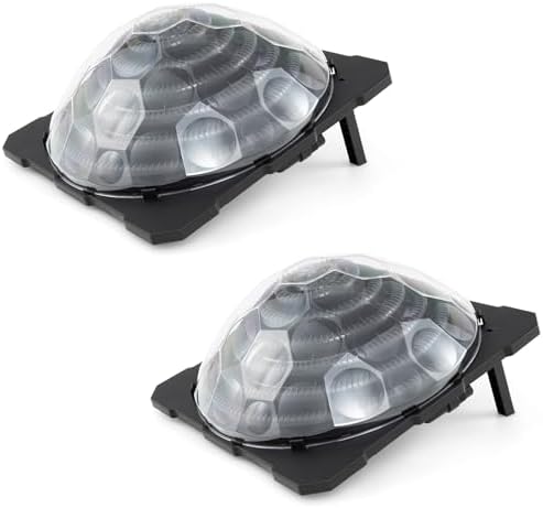 Goplus Solar Pool Heater Above Ground, 2 PCS Inground Swimming Pool Dorm Heater with Rotatable Hose Connectors and Foldable Legs, Solar Powered Water Heating (2 Packs)