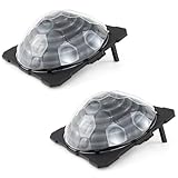 Goplus Solar Pool Heater Above Ground, 2 PCS Inground Swimming Pool Dorm Heater with Rotatable Hose Connectors and Foldable Legs, Solar Powered Water Heating (2 Packs)