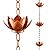 Oak Leaf Rain Chain Set, 8.5ft Copper Plated Rain Chain for Gutters with Adapter, Lotus Rain Chain Cups to Replace Gutter Downspout, Divert Water and Home Display, 12 Cups, Adjustable, Rose Gold