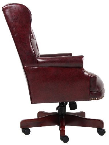 Boss Office Products Wingback Traditional Chair Vinyl In Burgundy #TOP3