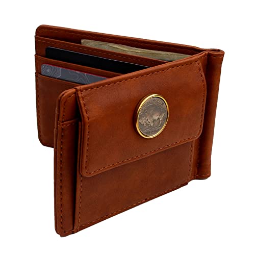 US 1913~1938 Indian Head Buffalo Nickel 5 Cents Coin PU Leather Wallet3