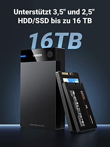 UGREEN USB 3.0 Festplattengehäuse für 3,5 Zoll Festplatten
