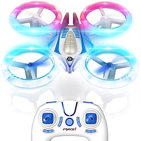 Force1 UFO 4000 Mini Drone for Kids - LED Remote Control Drone, Small RC Quadcopter for Beginners, 2.4GHz Remote Control, 360 Flips, 2 Speed UFO Drone, 2 RC Drone Toy Batteries, Flying Drones for Kids Cover