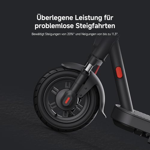 Xiaomi 5 Elite E-Scooter mit Straßenzulassung (max. 20km/h, bis zu 45km Reichweite & 20% Steigung, Federung vorne, 10\ Luftreifen, Blinker, Dual-Bremssystem, App)