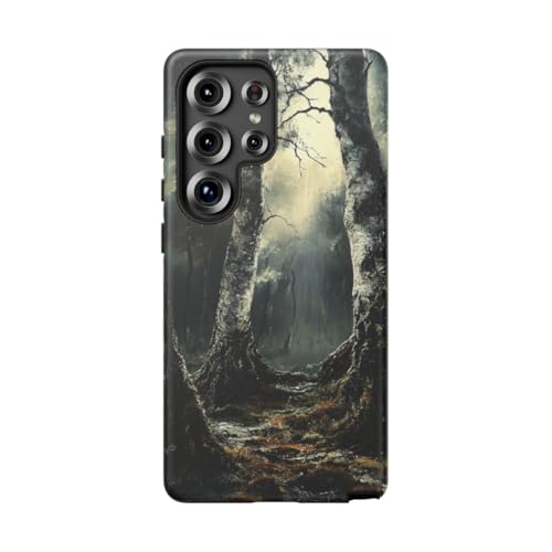 Coque Galaxy S25 Ultra design bouleaux gothiques forêt sombre protection rigide mate durable