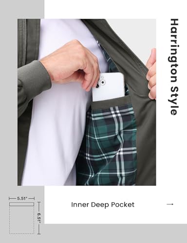 Image of TBMPOY Mens Lightweight Jackets Light Windbreaker Full Zip Casual Work Jacket Golf Business Fall Track Coat with Pockets