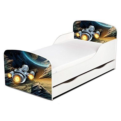 PriceRightHome Raumschiff Kleinkindbett mit Underbed Lagerung Cover