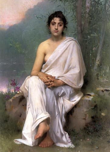 Peintures à l'huile d'art Méditation Léon Bazile peintes à la main