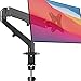 PUTORSEN® Supporto Monitor Braccio per Monitor PC - Premium Acciaio Supporto da Tavolo a Braccio Singolo Altezza Regolabile (Assistenza Gas) per Schermi da 17 a 27 Pollici, VESA 75/100mm Peso 2-6,5 kg