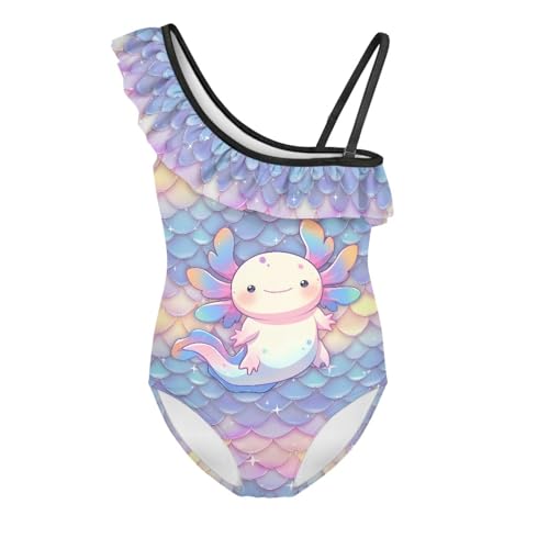 Image of Girls One Piece Swimsuits Size 3-14 Trendy Ruffle Bathing Suit Casual Hawaiian Summer Beach Swimwear