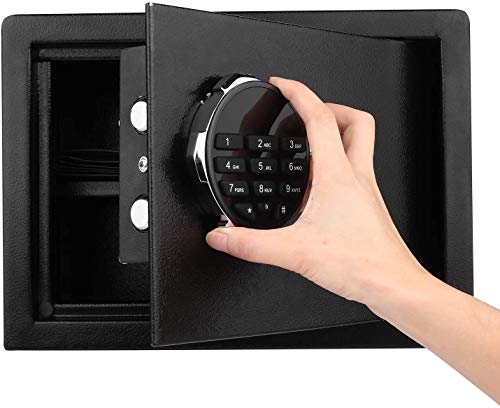 Himimi Digital Electronic Security Safe Box, Home Cabinet Safe with Keys & Digital Lock 0.57 Cubic Feet for Gun Jewelry Money Cash Valuables