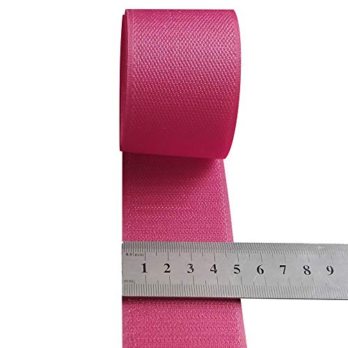 Fecho De Contato Macho E Fêmea 50mm X 1 Metro Cor Vermelho